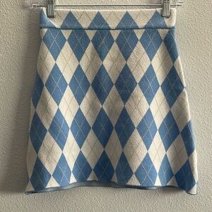 Love + Harmony Argyle Mini Skirt Size Small